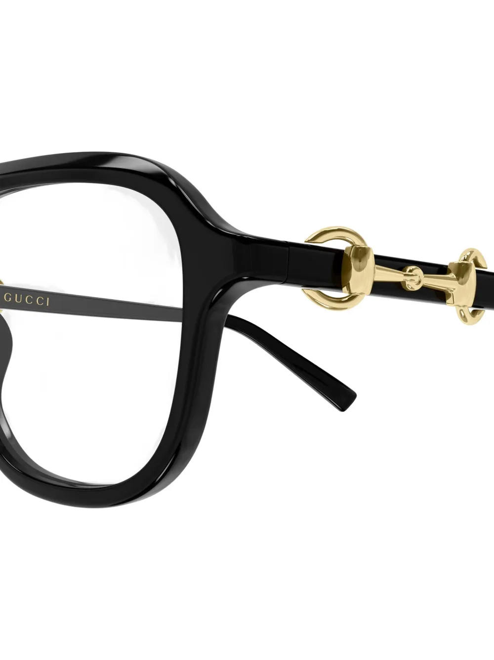 Gucci Eyewear Horsebit bril met piloten montuur Zwart