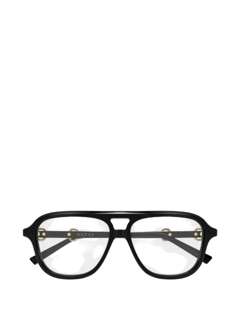 Gucci Eyewear Horsebit pilot-frame glasses