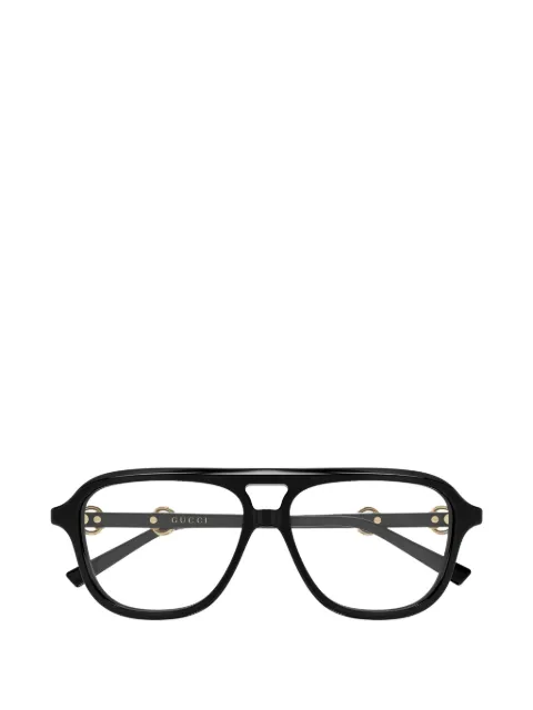 Gucci Eyewear Horsebit pilot-frame glasses