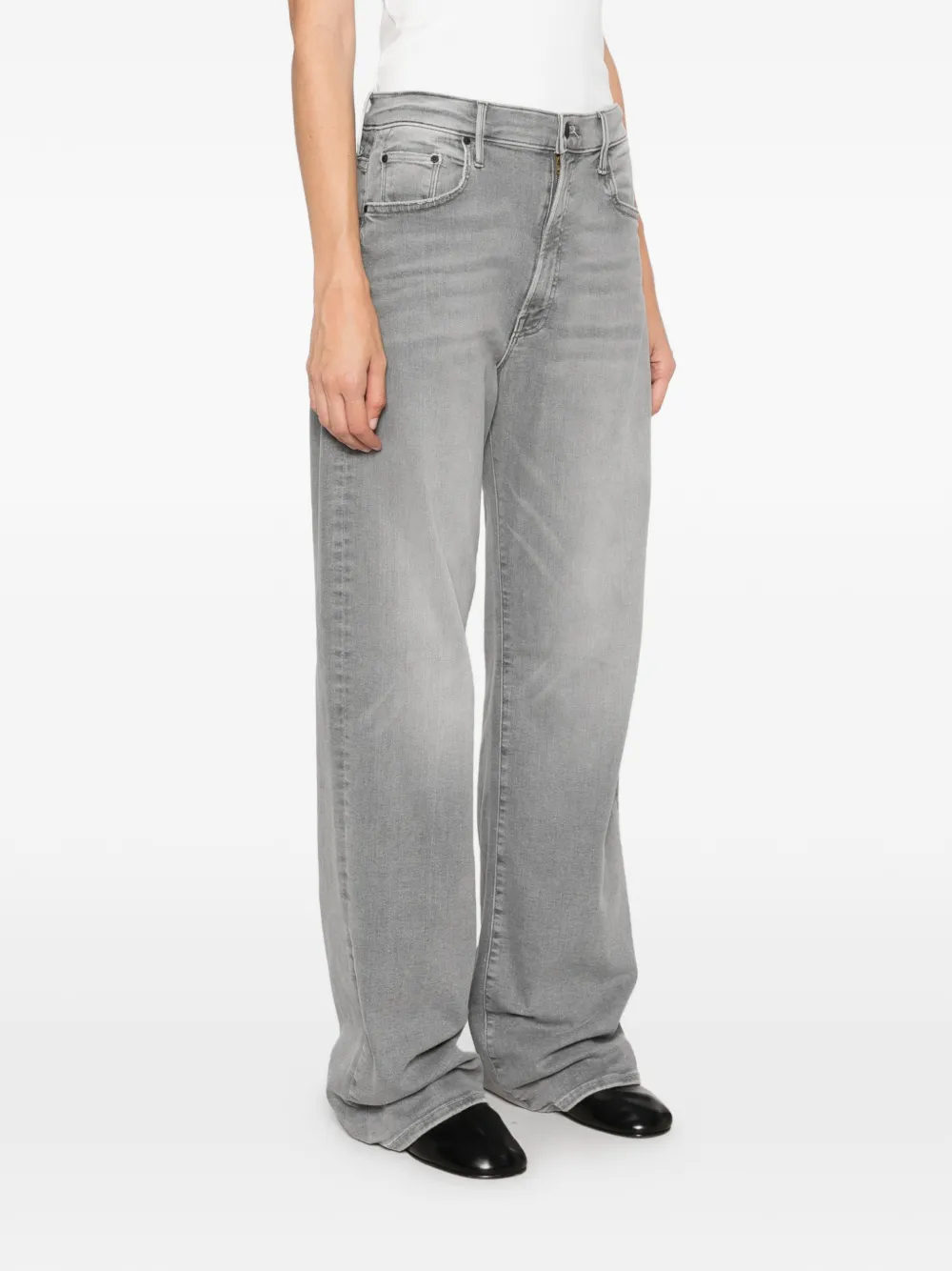MOTHER faded wide-leg jeans Grijs