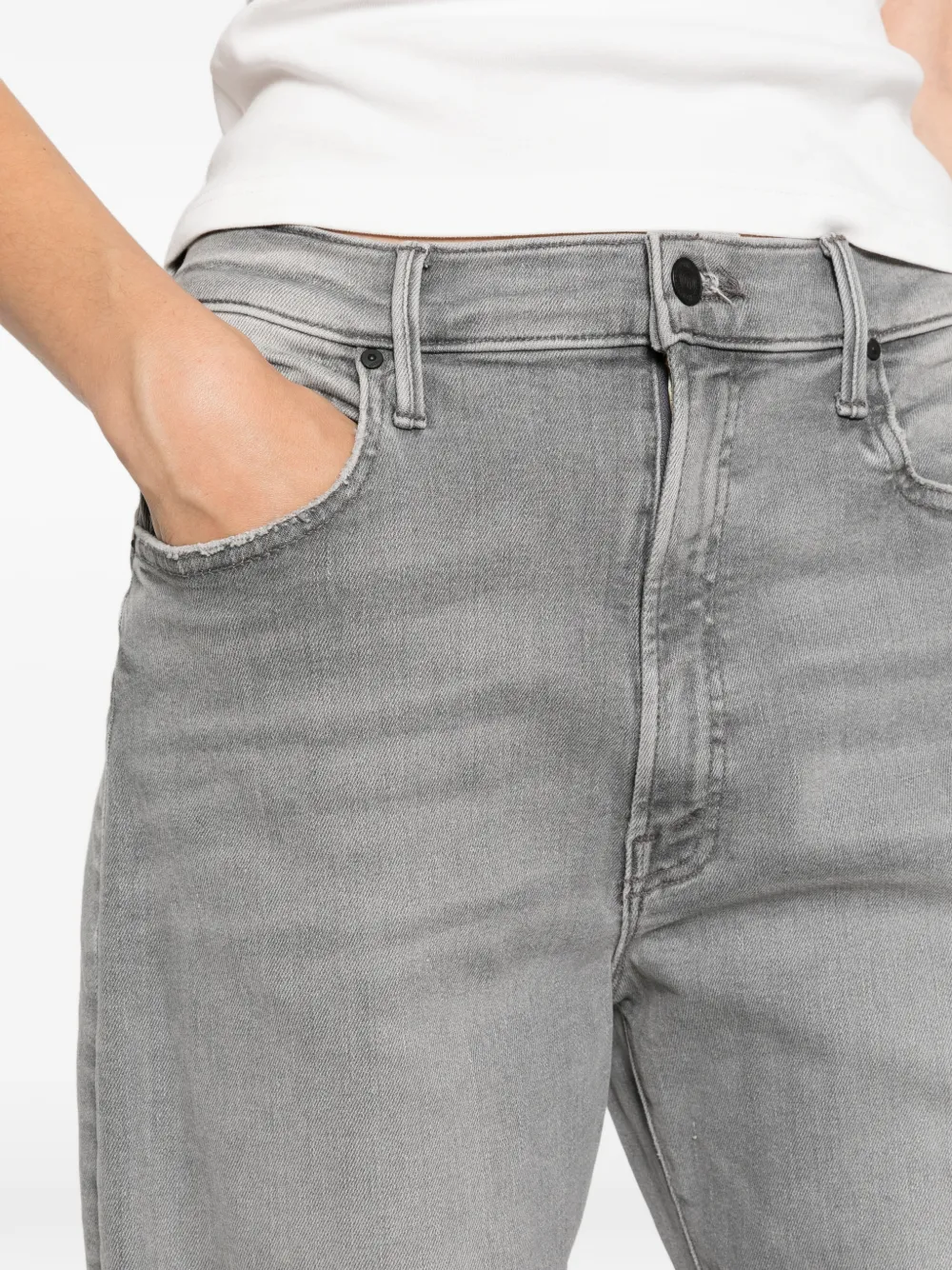 MOTHER faded wide-leg jeans Grijs