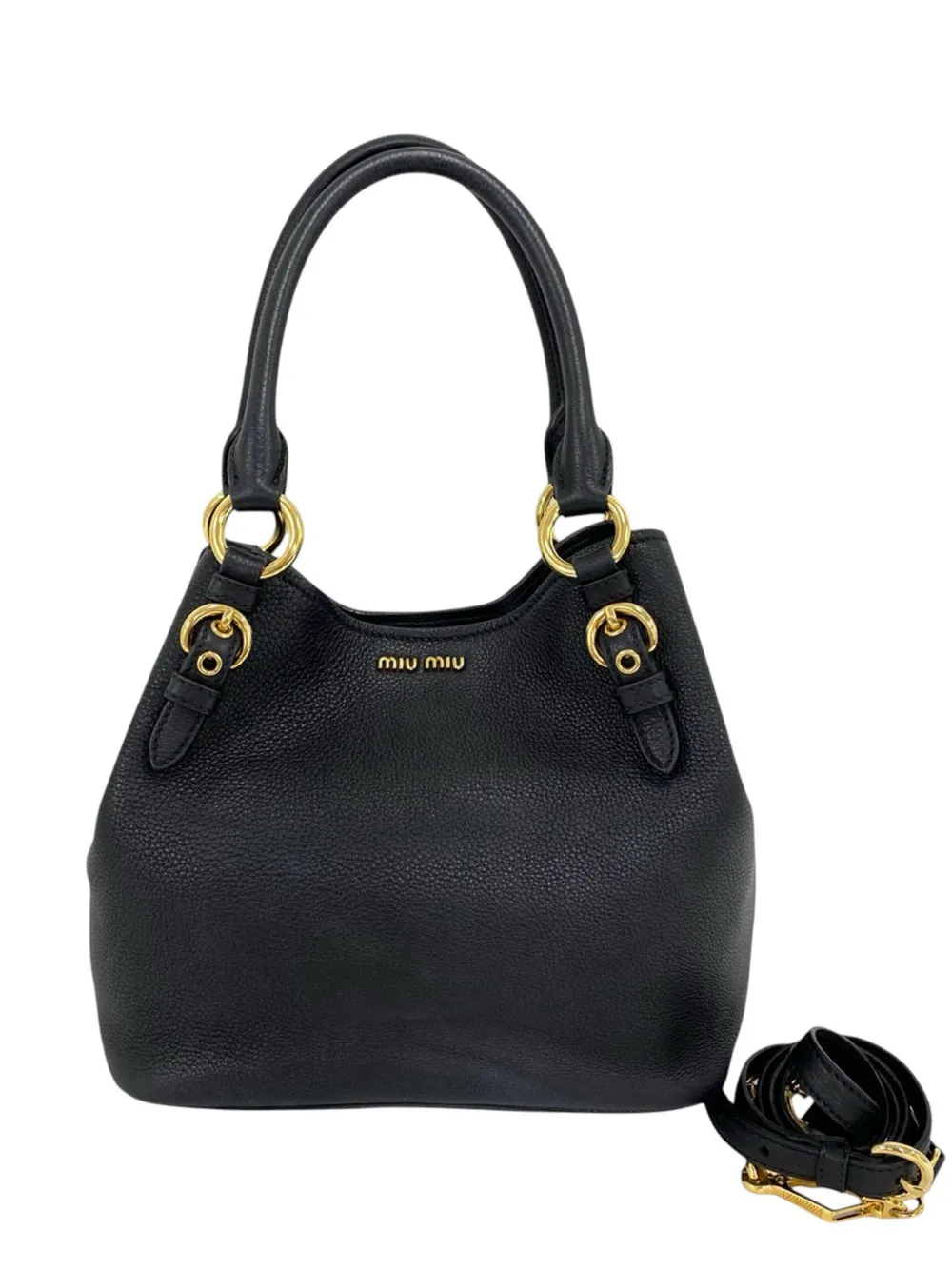 Miu Miu Pre-Owned sac à bandoulière en cuir (2010-2026) - Noir Miu Miu Pre-Owned sac à bandoulière en cuir (2010-2026) - Noir