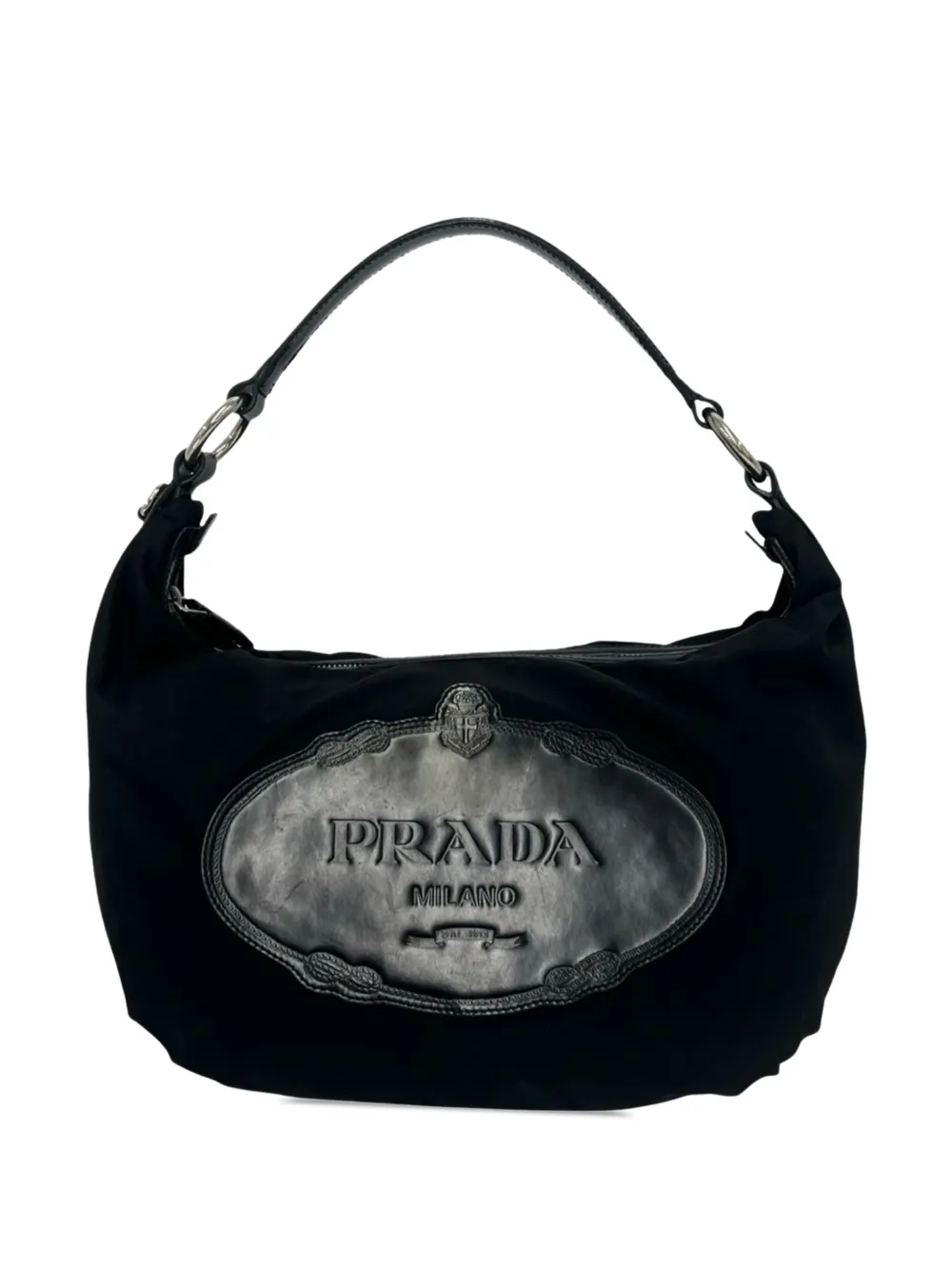 Prada Pre-Owned 2010-2026 Canapa Tessuto Tasche mit Logo - Schwarz