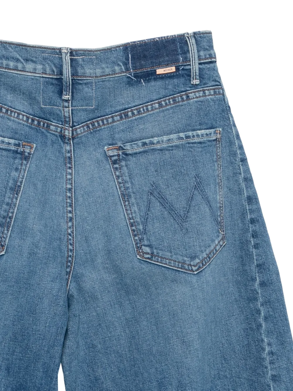 MOTHER faded-effect wide-leg jeans Blauw