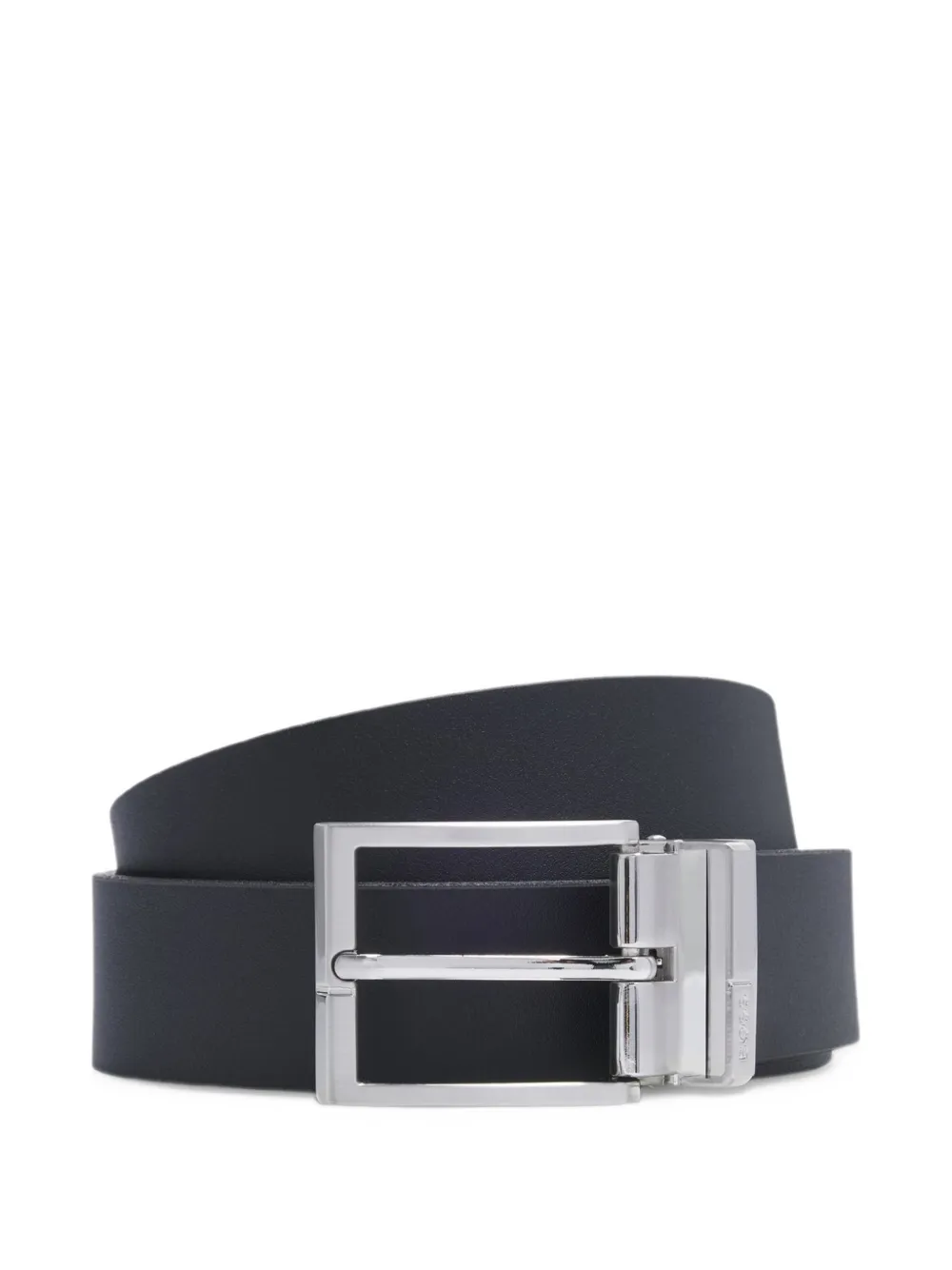 BOSS logo-engraved buckle belt - Nero