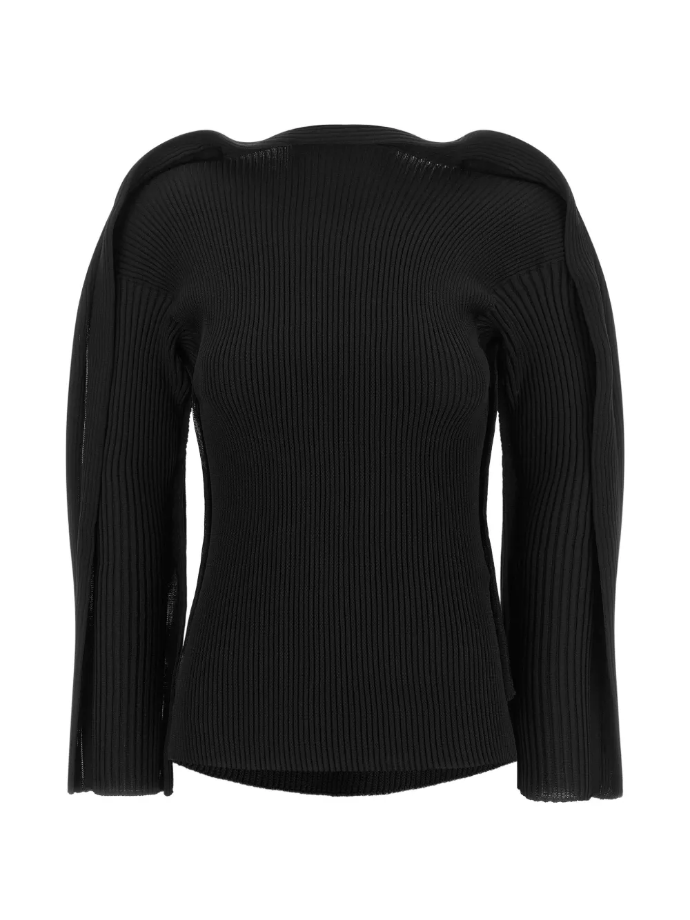 Issey Miyake Prance sculptural-draped sweater Zwart