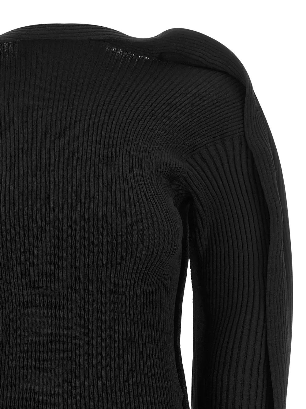 Issey Miyake Prance sculptural-draped sweater Zwart