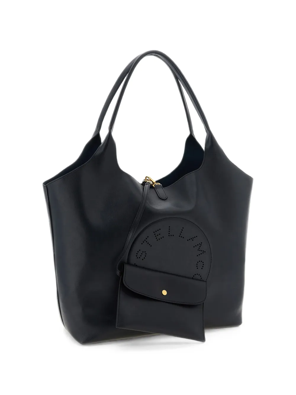 Stella McCartney Shopper met geperforeerd logo Blauw