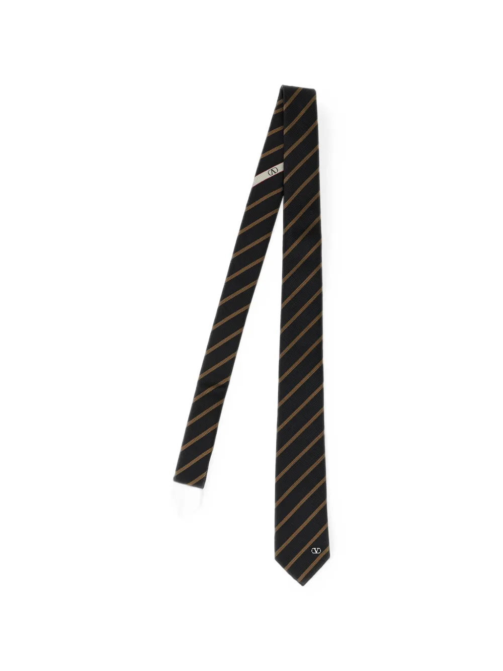 Valentino Garavani VLogo Signature regimental striped tie · One Size