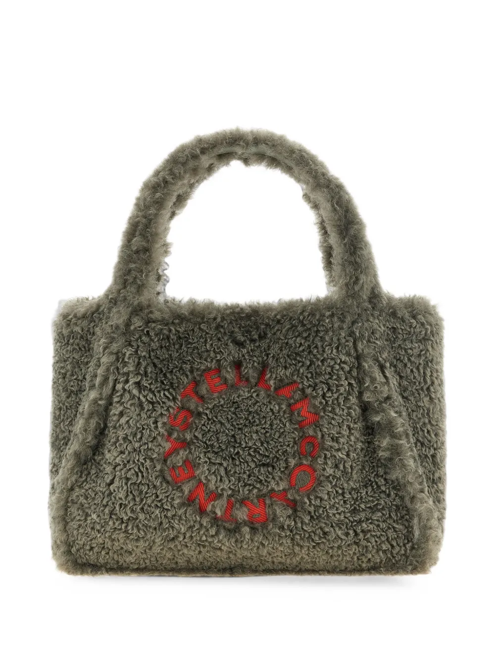 Stella McCartney logo-embroidered teddy tote bag · OS
