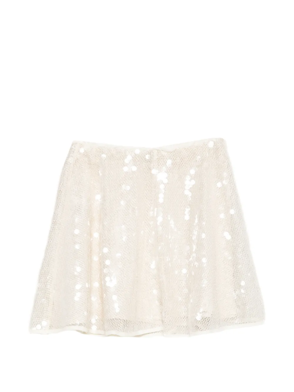 Stella McCartney Kids sequin-embellished mini skirt Beige