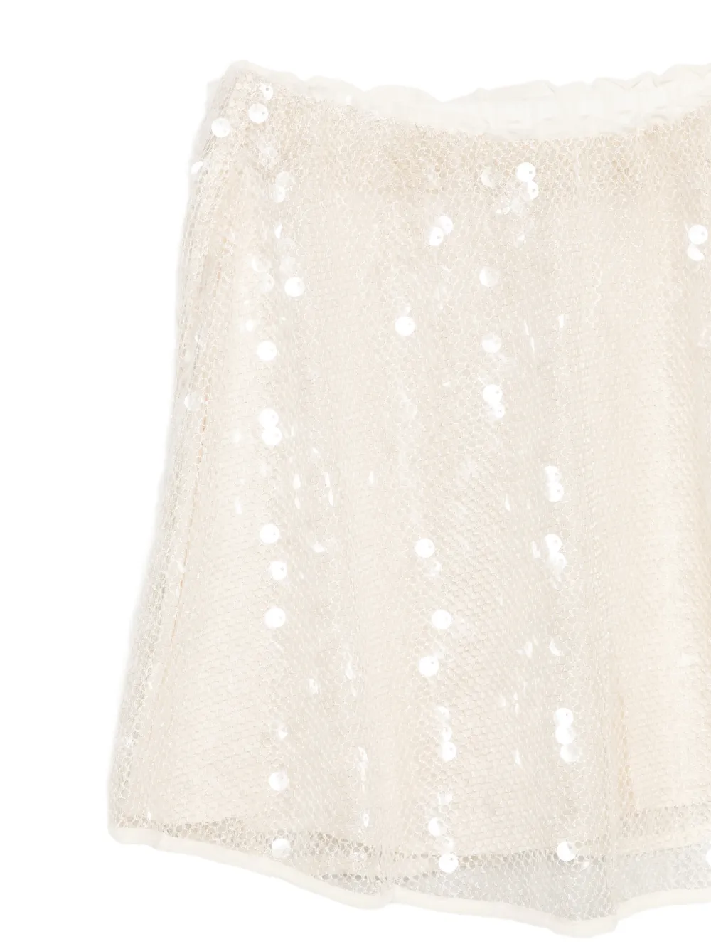 Stella McCartney Kids sequin-embellished mini skirt Beige
