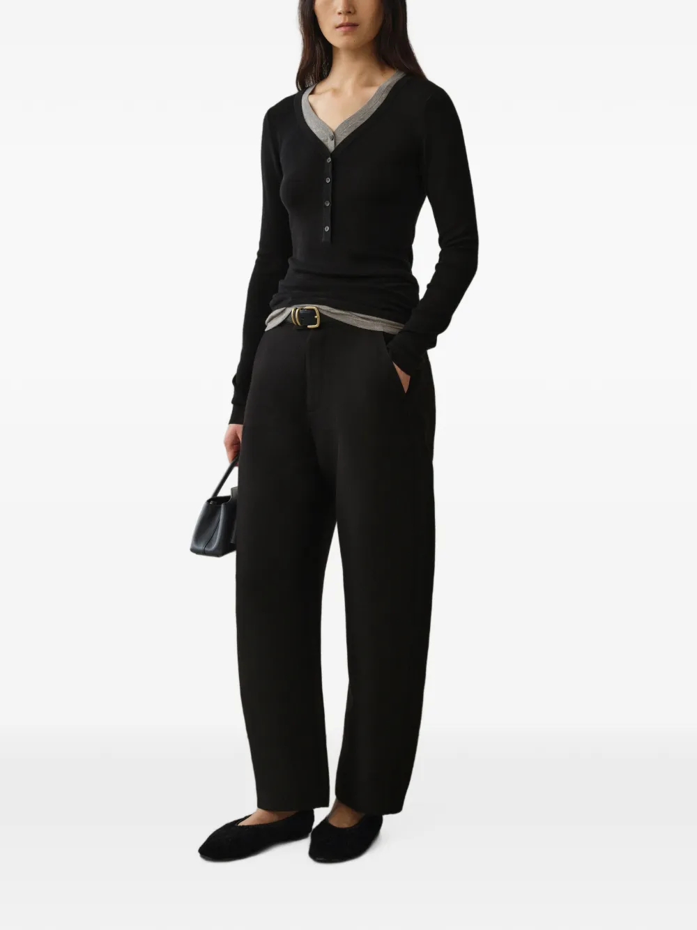 Less Pullover Im Layering-look In Black