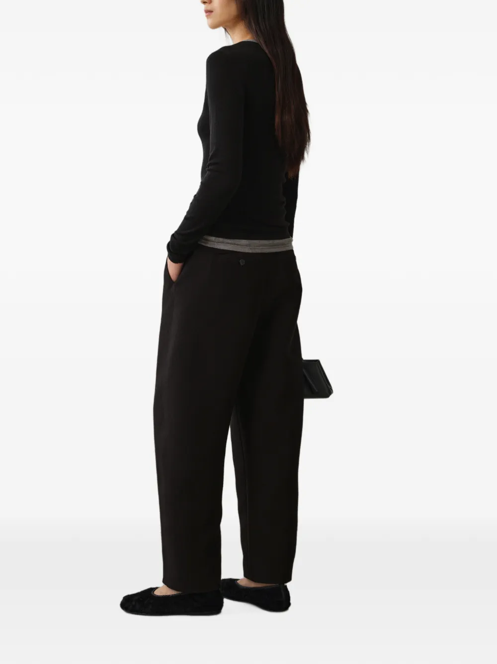 Less Pullover Im Layering-look In Black