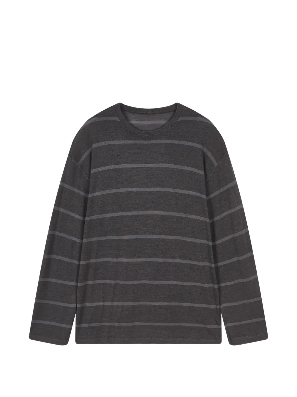 Less Striped Wool Sweater In Grey
