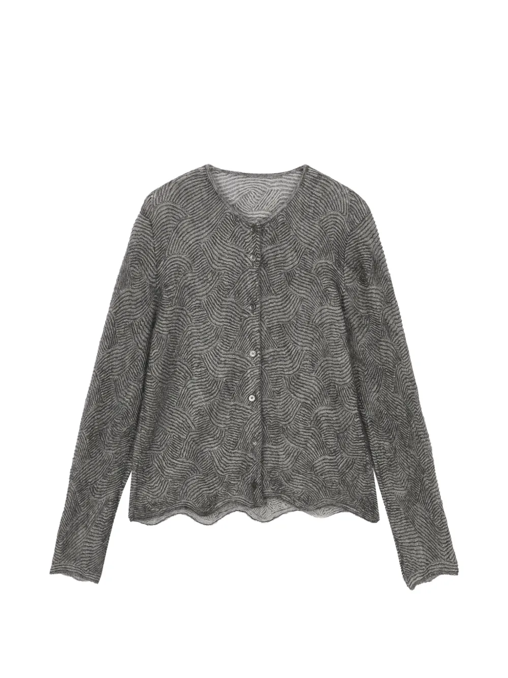 Less Cable-knit Cropped Cardigan In Grey