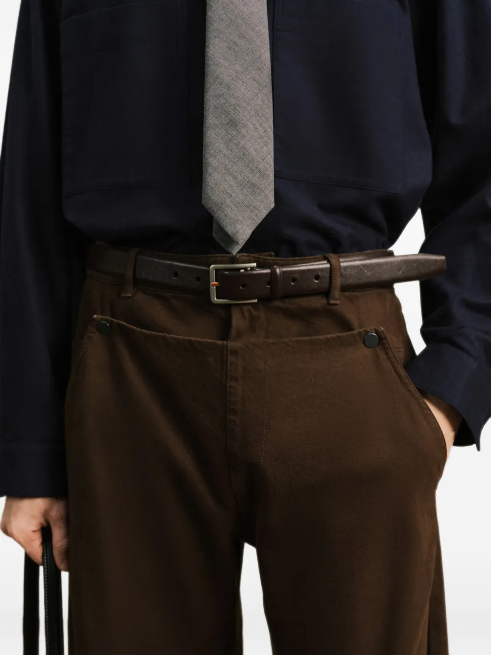 CROQUIS Jeans met gewelfde pijpen Bruin
