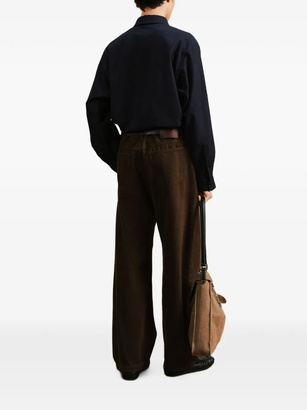 CROQUIS Jeans met gewelfde pijpen Bruin