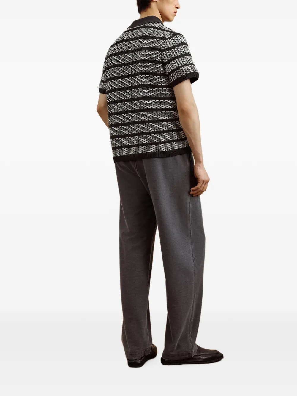 CROQUIS Ruimvallende straight broek met trekkoord Grijs