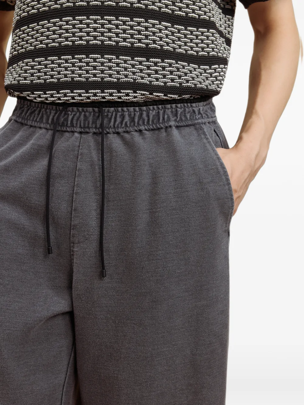 CROQUIS Ruimvallende straight broek met trekkoord Grijs