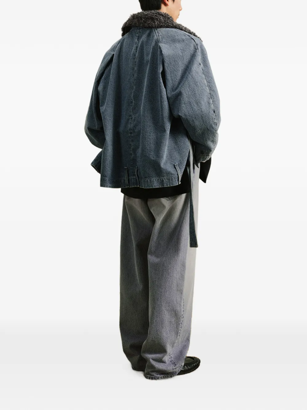CROQUIS Denim jack met raglan mouwen Blauw