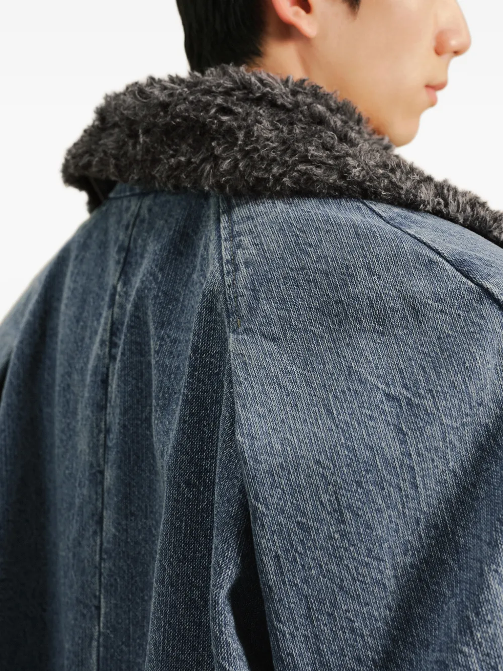 CROQUIS Denim jack met raglan mouwen Blauw