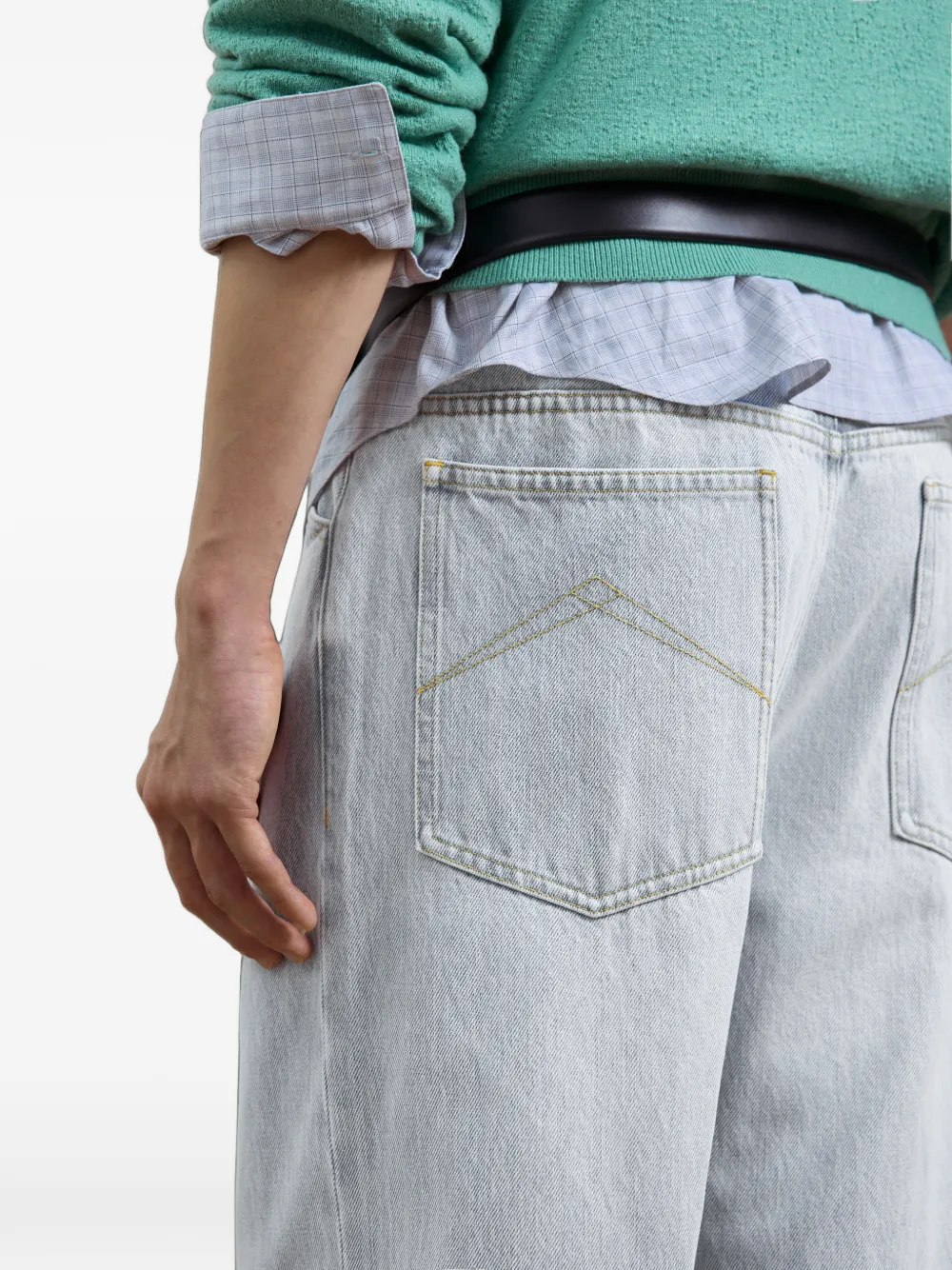 CROQUIS Ruimvallende broek Blauw