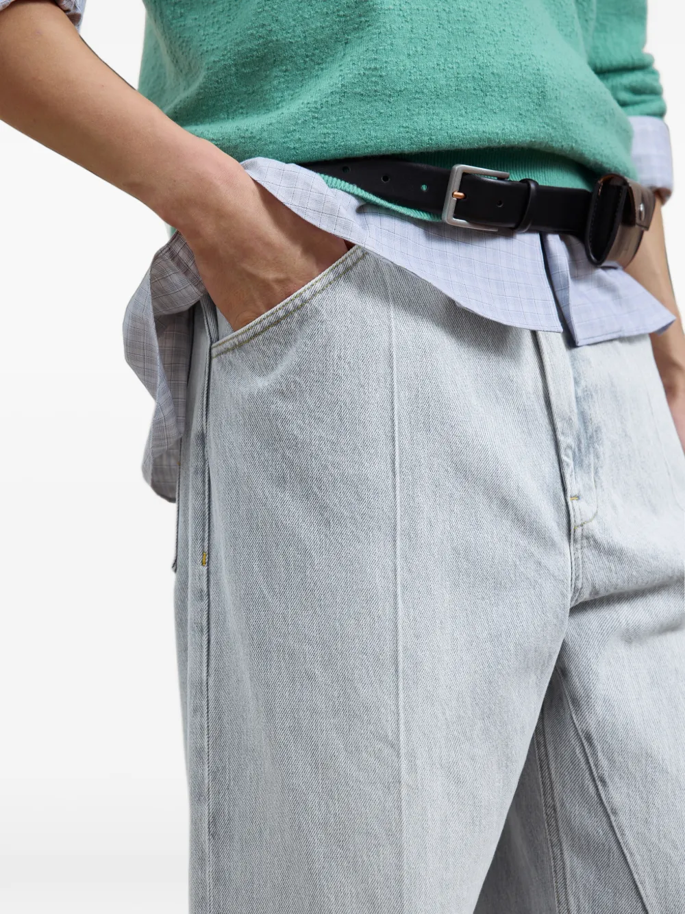 CROQUIS Ruimvallende broek Blauw