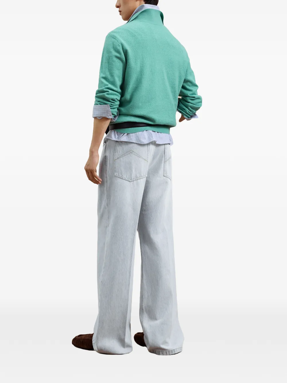 CROQUIS Ruimvallende broek Blauw