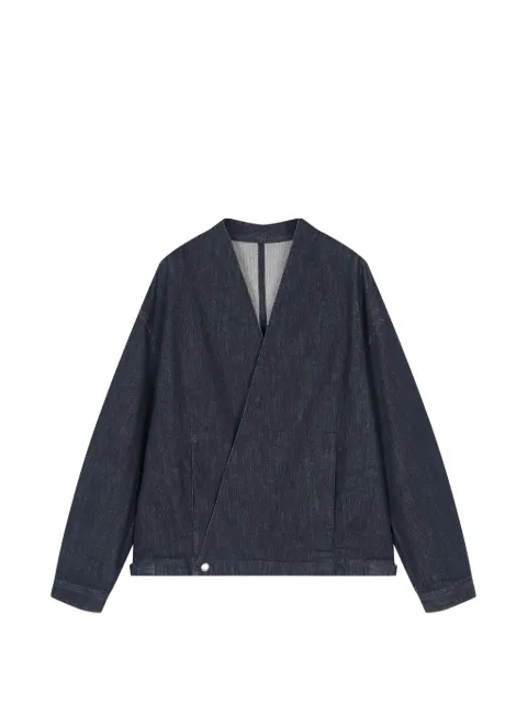 CROQUIS cross-collar denim jacket