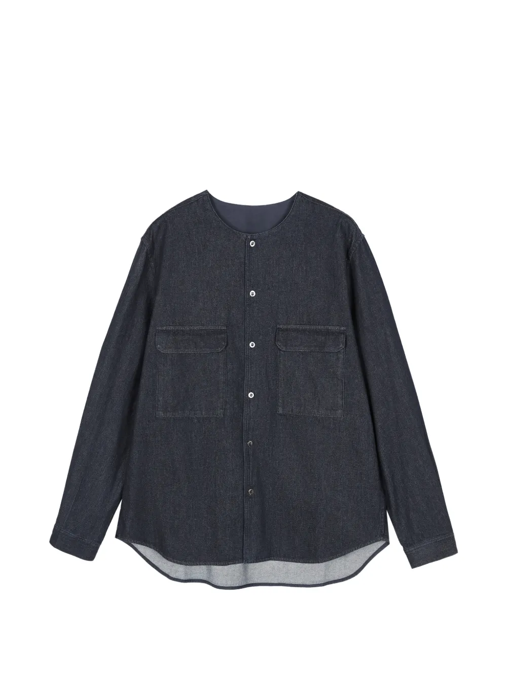 CROQUIS crew-neck flap-pocket shirt