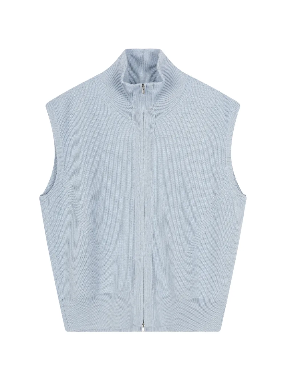 CROQUIS zip-up ribbed-knit vest