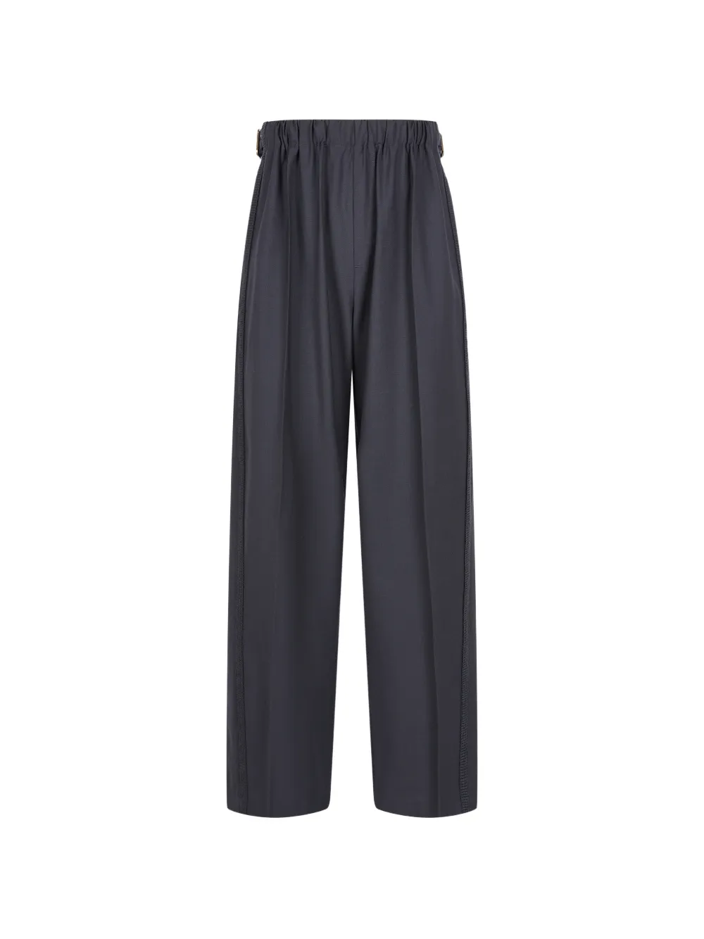 CROQUIS buckled side-stripe straight-leg trousers