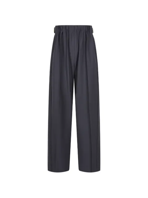 CROQUIS buckled side-stripe straight-leg trousers