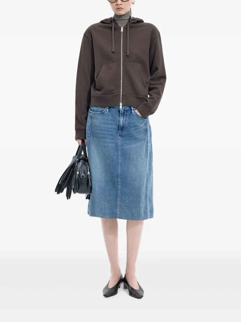 JNBY A-line denim skirt Blauw