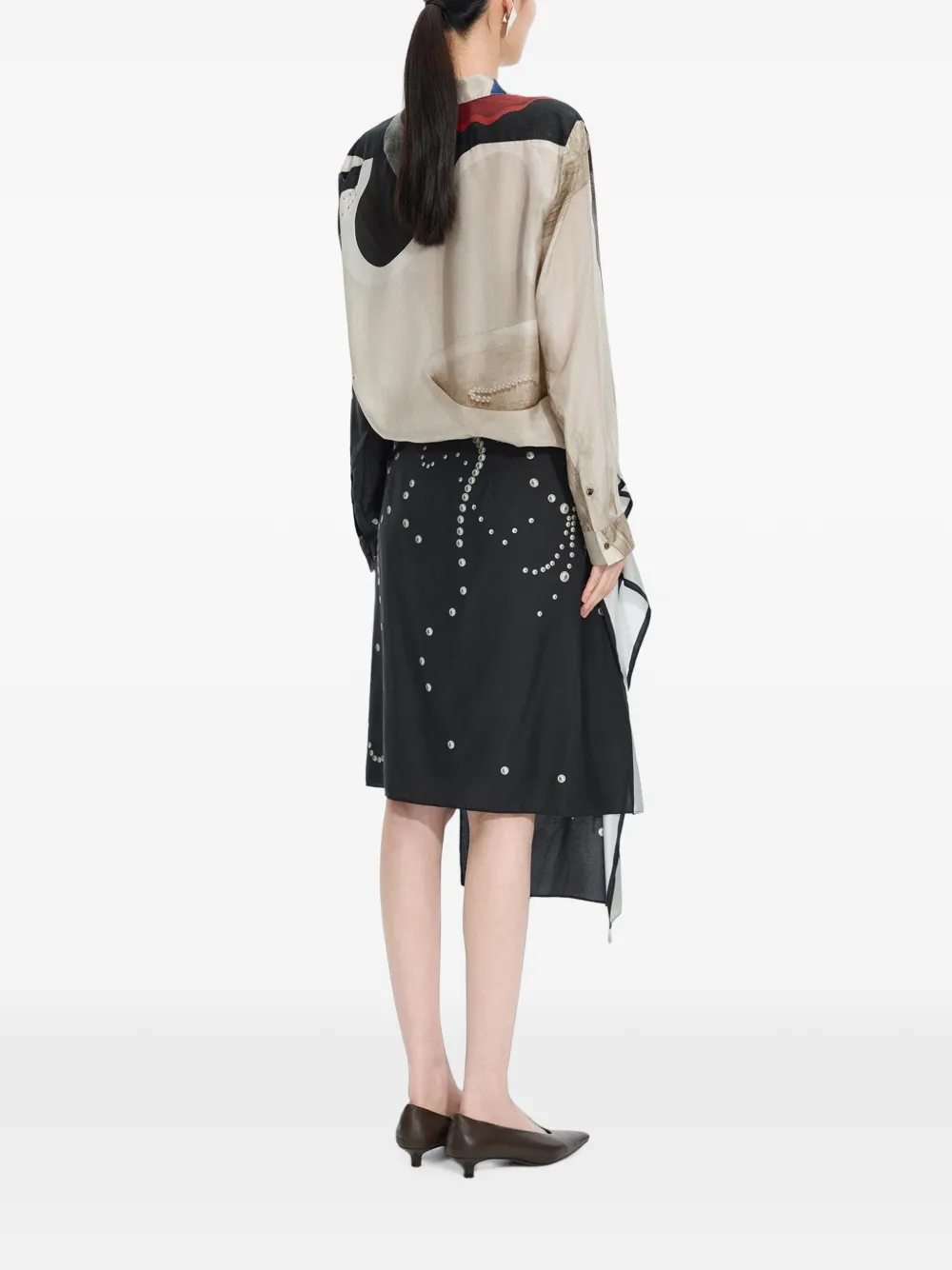 JNBY Blouse met bloemenprint Beige