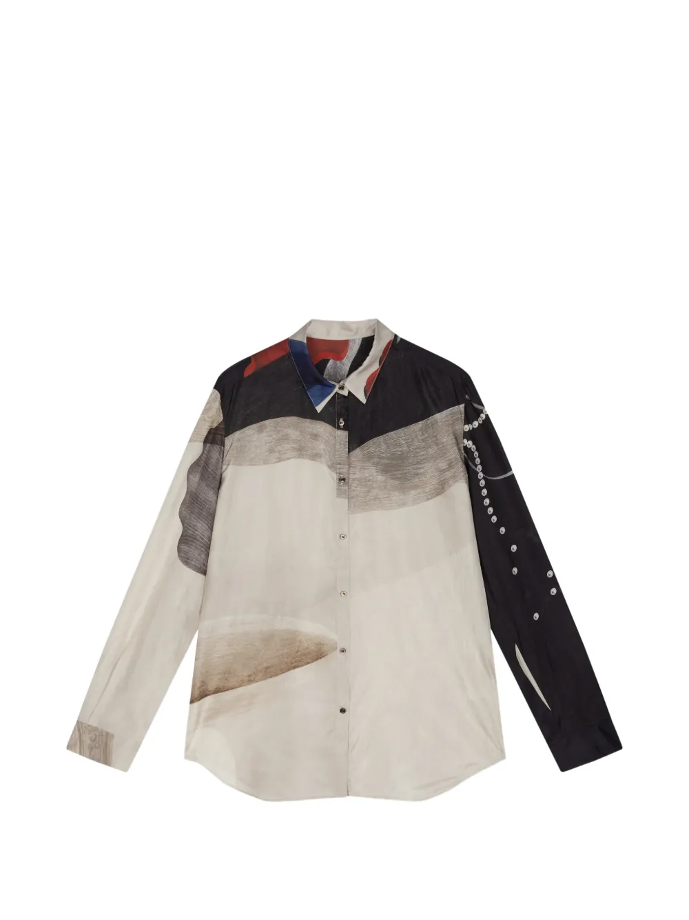 JNBY pearl-print silk shirt
