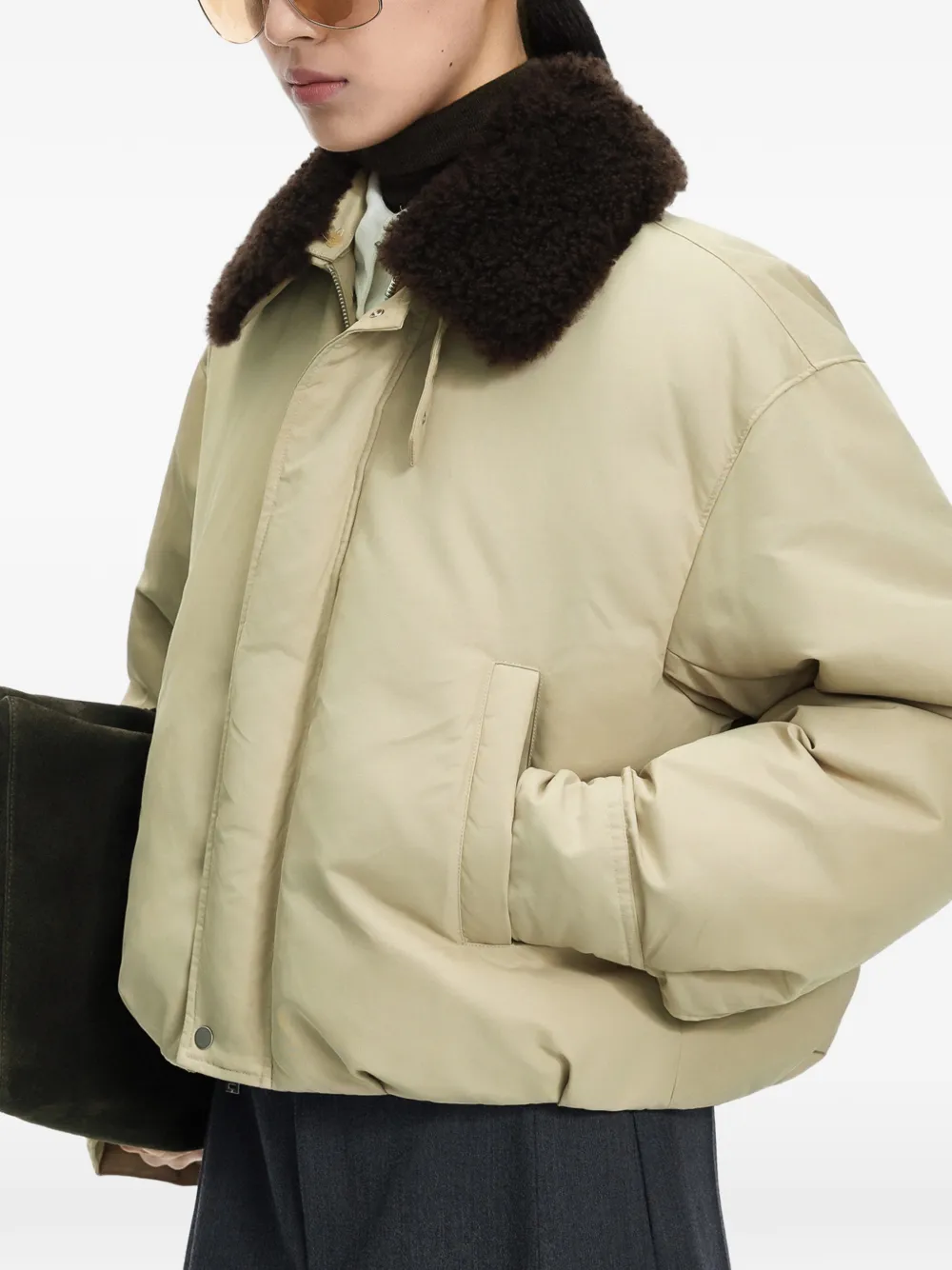 JNBY Donsjack met pluizige kraag Beige