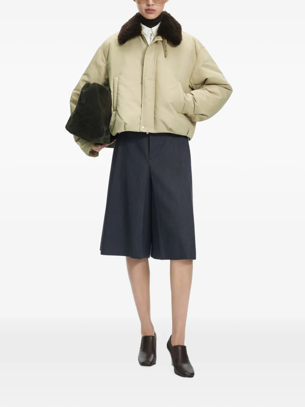 JNBY Donsjack met pluizige kraag Beige
