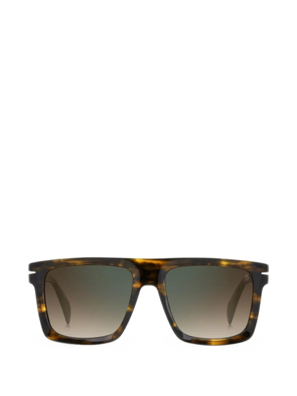 Eyewear by David Beckham Eckige Sonnenbrille in Schildpattoptik - Braun