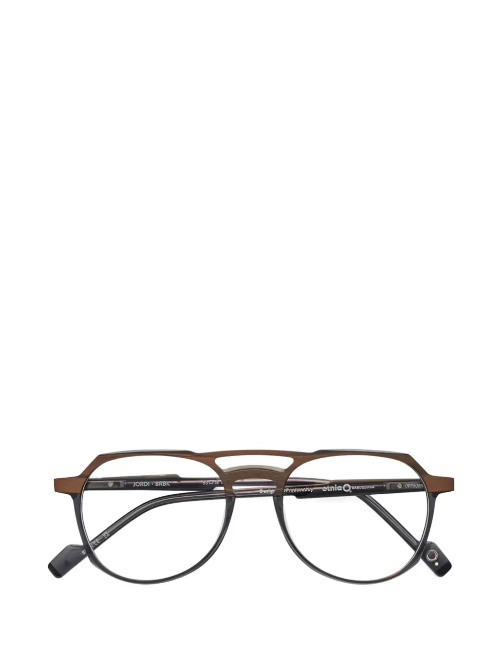 Etnia Barcelona Jordi geometric-frame glasses - Marrone