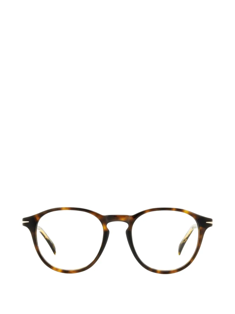 Eyewear by David Beckham tortoiseshell-effect round-frame glasses - Marrone