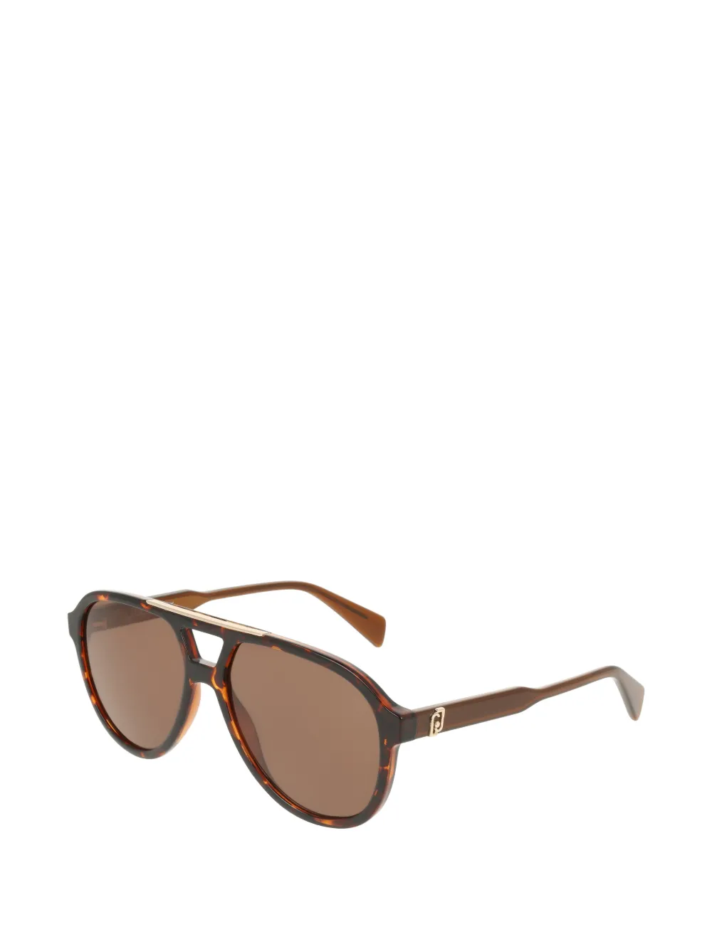 LIU JO tortoiseshell-effect pilot-frame sunglasses Bruin