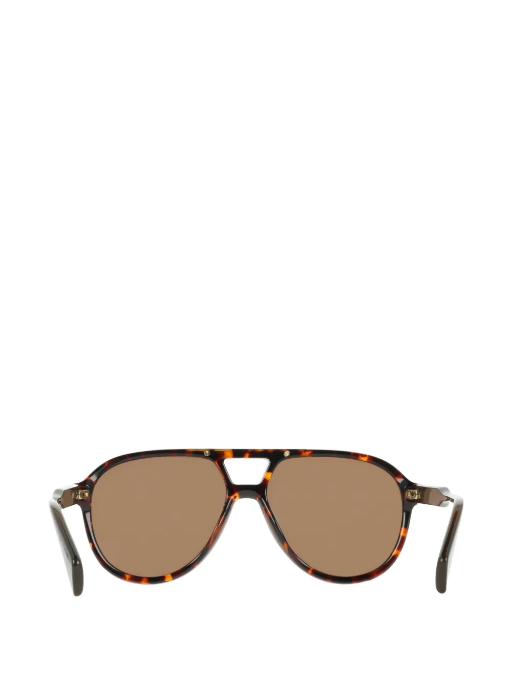 LIU JO tortoiseshell-effect pilot-frame sunglasses Bruin