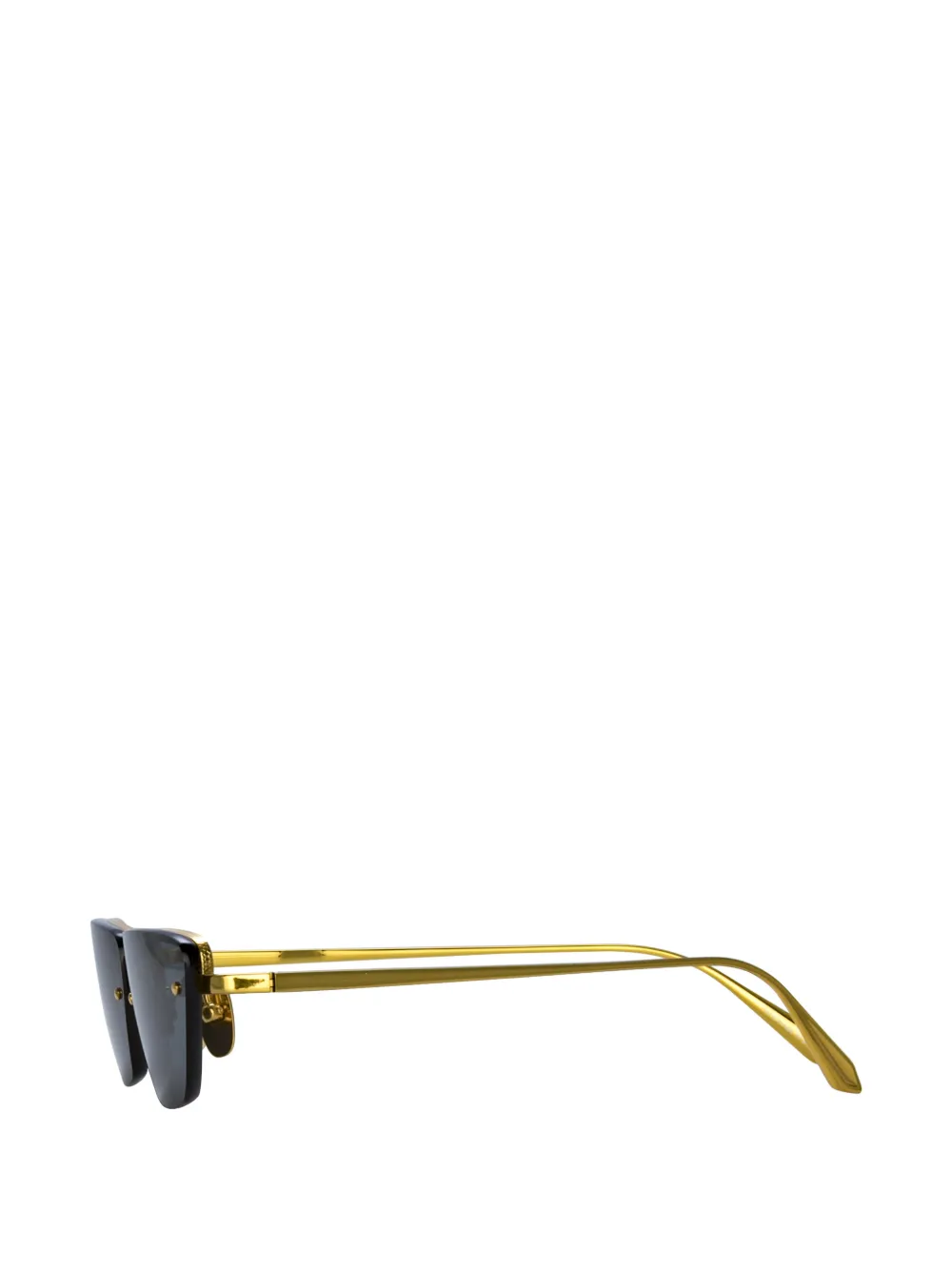 Linda Farrow Cleo titanium zonnebril met rechthoekig montuur Goud