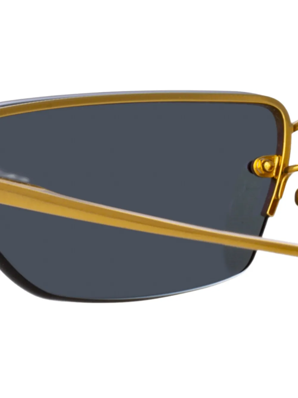 Linda Farrow Cleo titanium zonnebril met rechthoekig montuur Goud