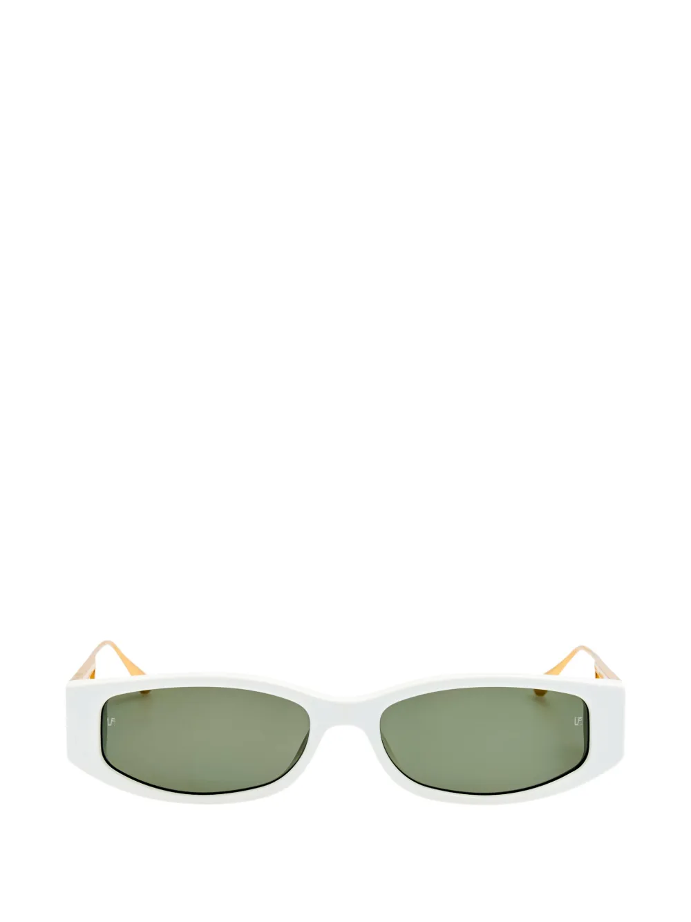 Linda Farrow lunettes de soleil Susie à monture géométrique et découpe - Blanc Linda Farrow lunettes de soleil Susie à monture géométrique et découpe - Blanc