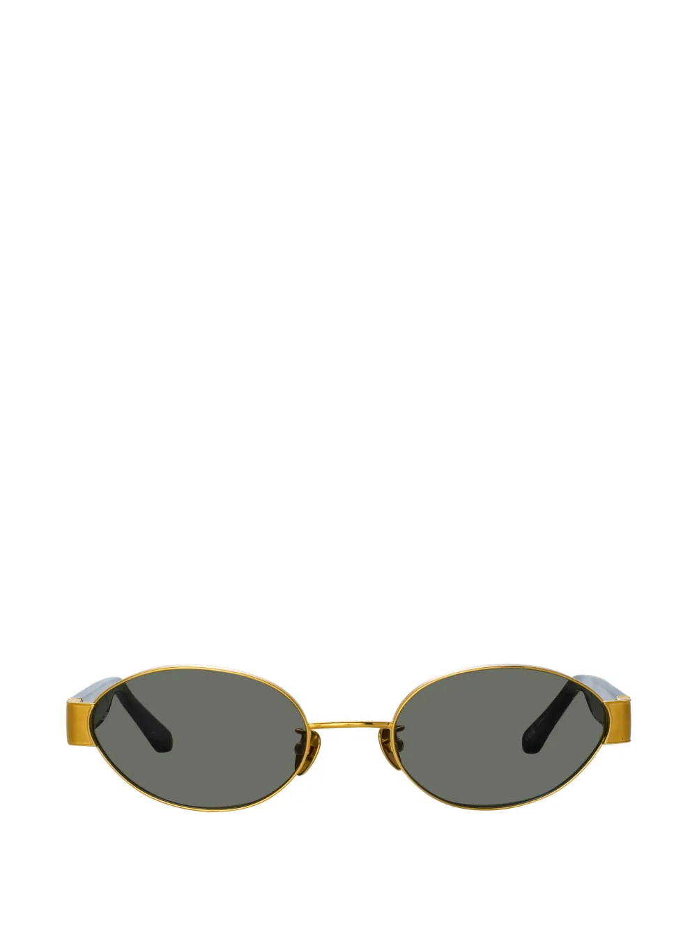 Linda Farrow Sadie oval-frame sunglasses - Gold