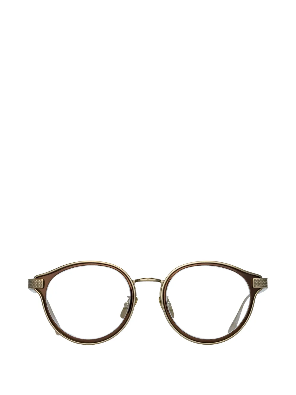 Linda Farrow lunettes de vue Anthony à monture ronde - Marron Linda Farrow lunettes de vue Anthony à monture ronde - Marron