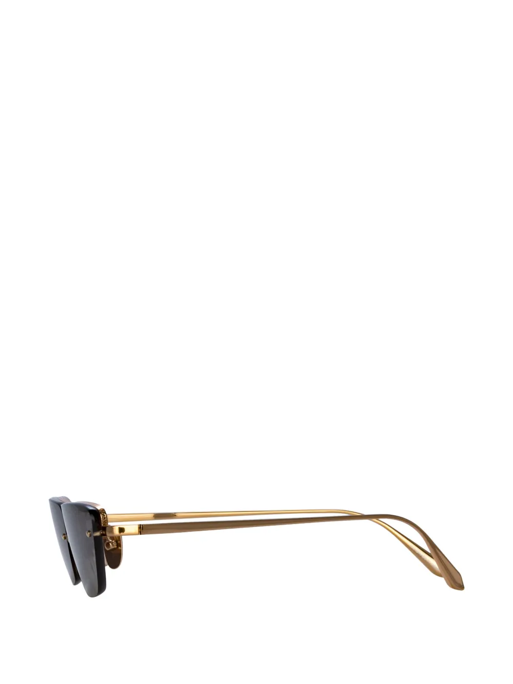 Linda Farrow Cleo zonnebril met cat-eye montuur Goud